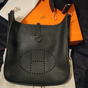 HERMES EVELYNE POCKET III 29 BAG 89 NOIR